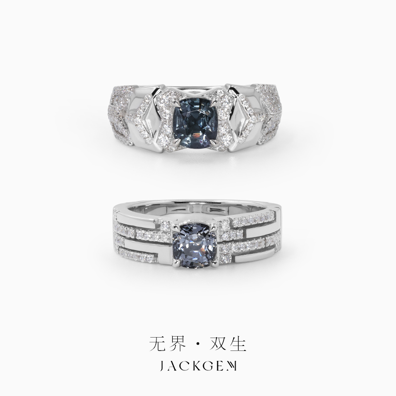 尖晶石戒指男士戒指男戒