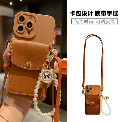 小米ins网红棕色斜挎零钱包软壳