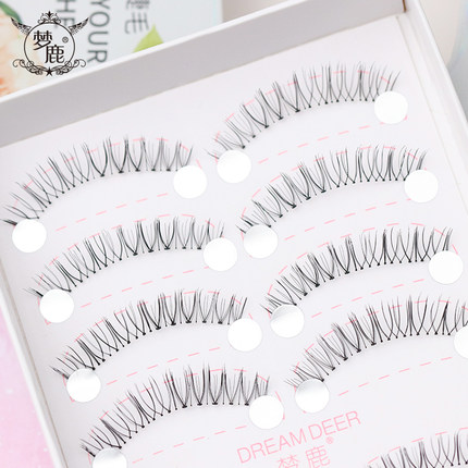 梦鹿S7送超粘防敏胶假眼睫毛女超自然眼贴仿真整条一片式10对大盒