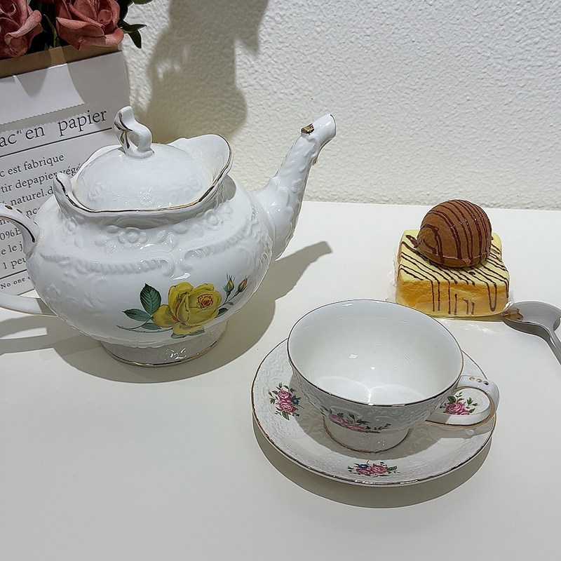 复古欧式宫廷风陶瓷套装咖啡杯碟家用下午茶冲泡茶具茶壶茶杯水壶