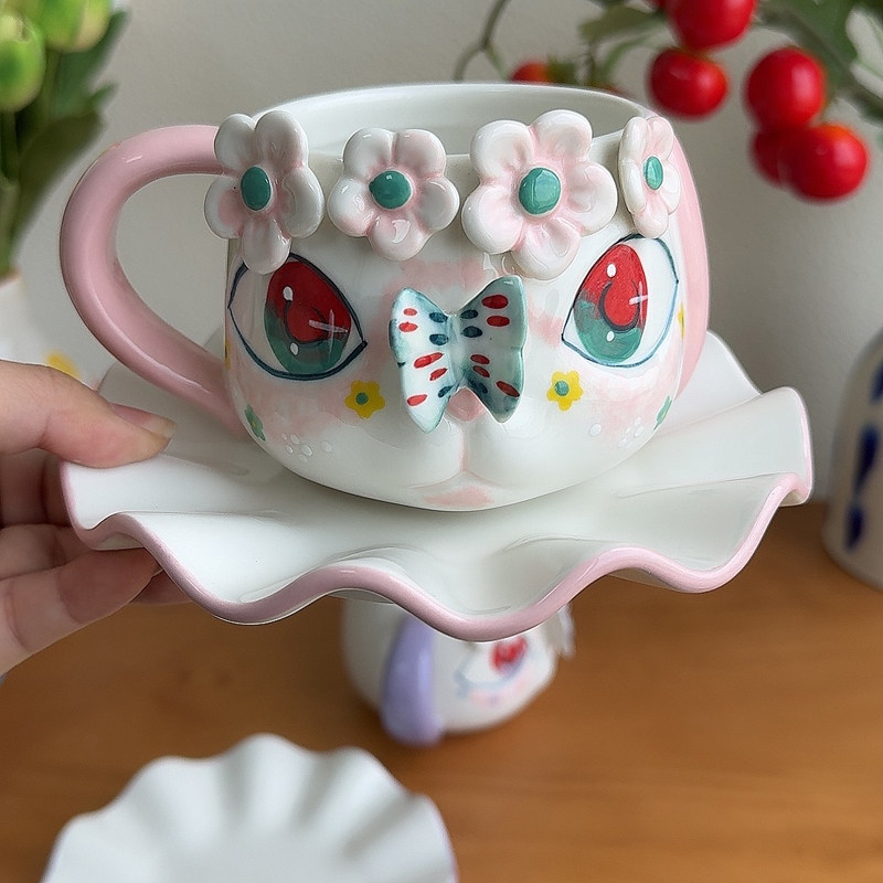 ins风简约小清新陶瓷杯碟