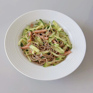 意大利西餐ins面盘简约陶瓷螺纹盘子家用汤盘深盘纯白意面草帽盘