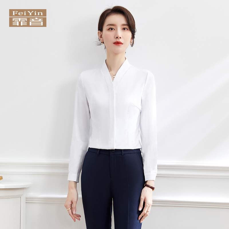 长袖聚酯纤维衬衫霏音2023职业