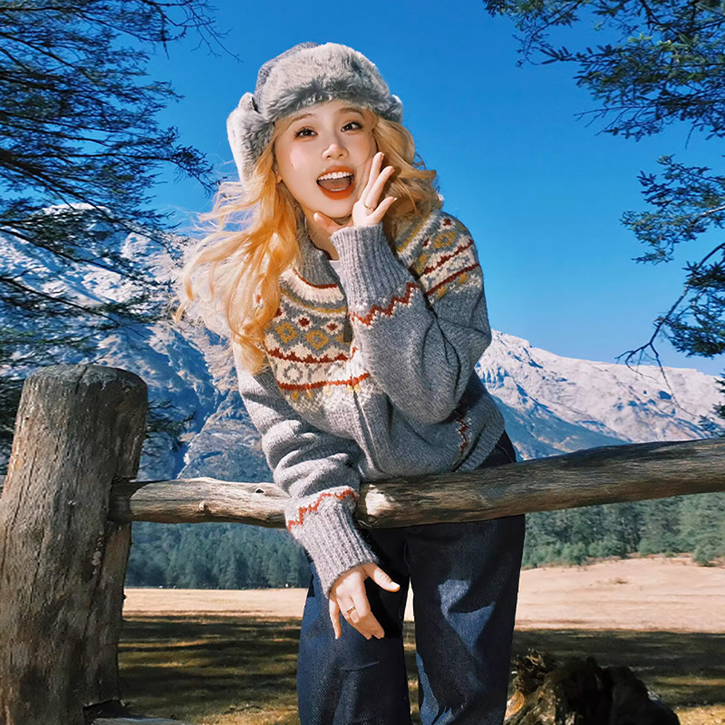 巨好看的费尔岛加厚高领毛衣女秋冬季新款复古慵懒风针织开衫外套,女装/女士精品,毛衣,淘宝优惠券,粉丝福利购,淘宝优惠卷