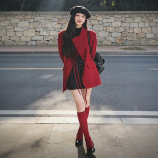 小个子绝美红色套装短裙子女2026春季新款韩系超好看减龄显瘦套裙