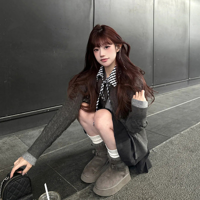 法式氛围感早秋季针织开衫上衣女