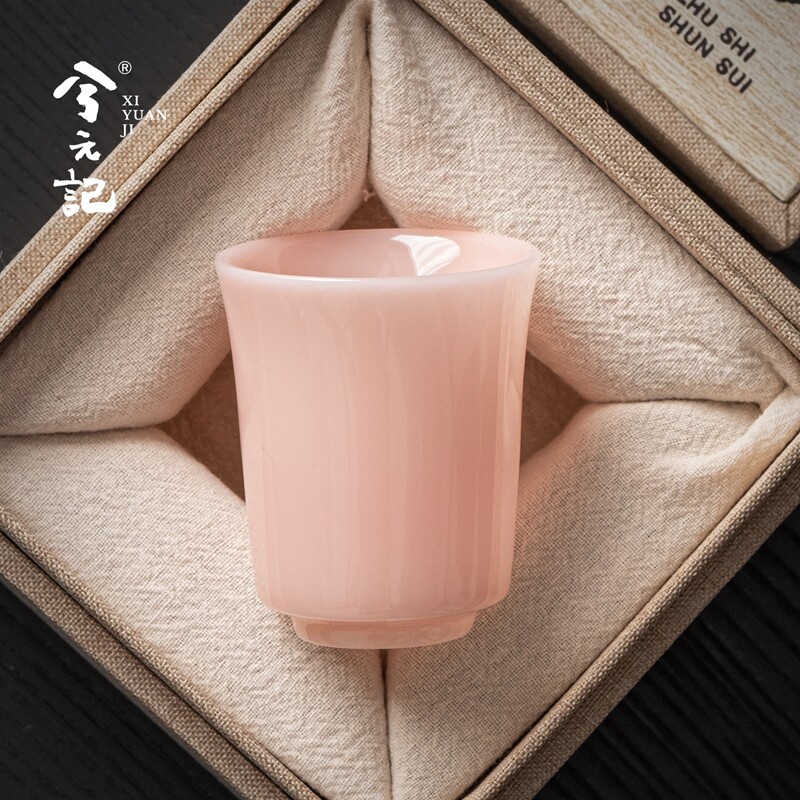 兮元记青白玉瓷茶杯陶瓷主人杯单杯家用高档品茗杯个人专用闻香杯