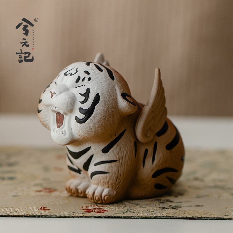 兮元记老虎紫砂茶宠小摆件精品可养茶玩可爱创意茶道高档茶具配件