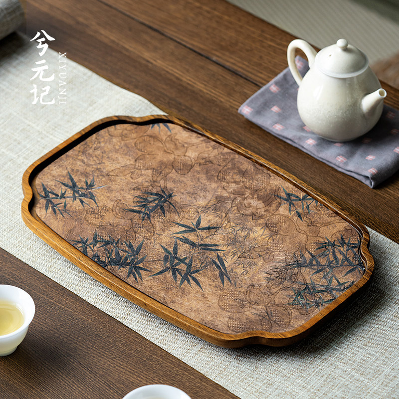 胡桃木茶盘中式覆古干泡盘壶承家用小型茶杯托盘功夫茶具2025新款