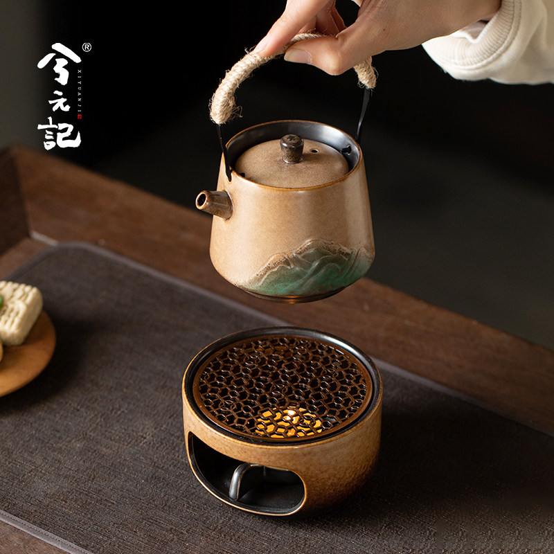 温泡茶炉套装温茶器蜡烛煮茶炉日式暖泡茶炉陶瓷煮茶壶可加热保温