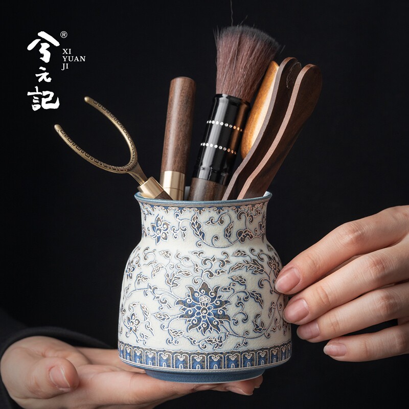 砾华银莲茶道六君子茶具配件套装家用高档茶刀茶夹养壶刷泡茶工具