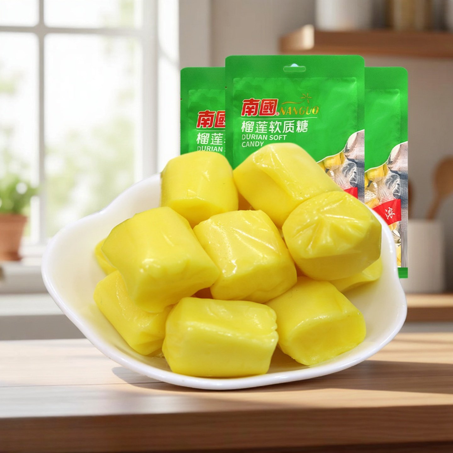 南国榴莲软质糖82g特浓榴莲糖榴莲软糖零食小吃水果软糖海南特产