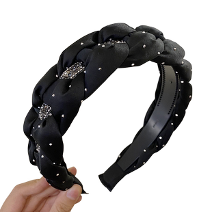 高端精致高颅顶发箍女2023年新款头箍高级感水钻气质洗脸发卡头饰