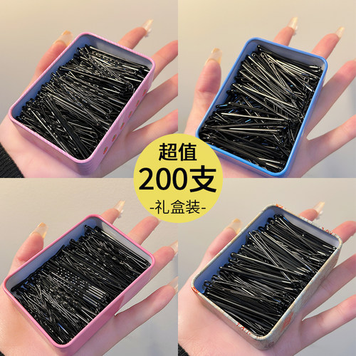 黑色一字夹女前额碎发刘海夹