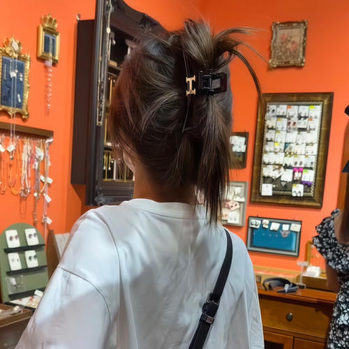 黑色抓夹女马尾发夹发抓夹子头饰