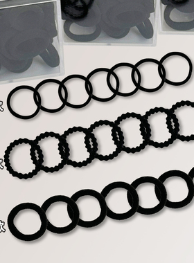 儿童头绳黑色扎头发小皮筋橡皮筋女宝宝扎头发绳拇指圈小揪揪发圈