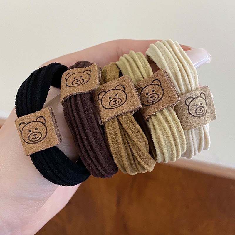 简约高弹力无接缝小熊头绳