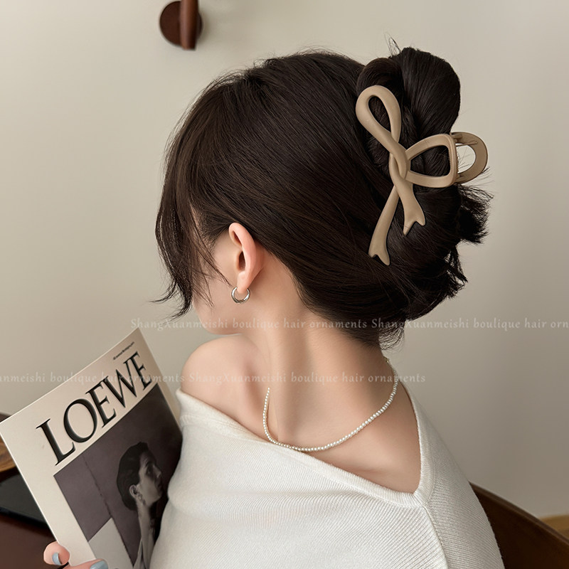 蝴蝶结亚克力抓夹女后脑勺发夹子鲨鱼夹2024新款磨砂发卡头饰春夏,饰品/流行首饰/时尚饰品新,发饰,淘宝优惠券,粉丝福利购,淘宝优惠卷