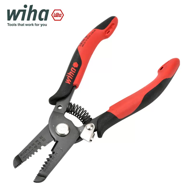 wiha威汉电子剥线钳进口多功能迷你小剪线钳精密电线电缆剥皮钳子