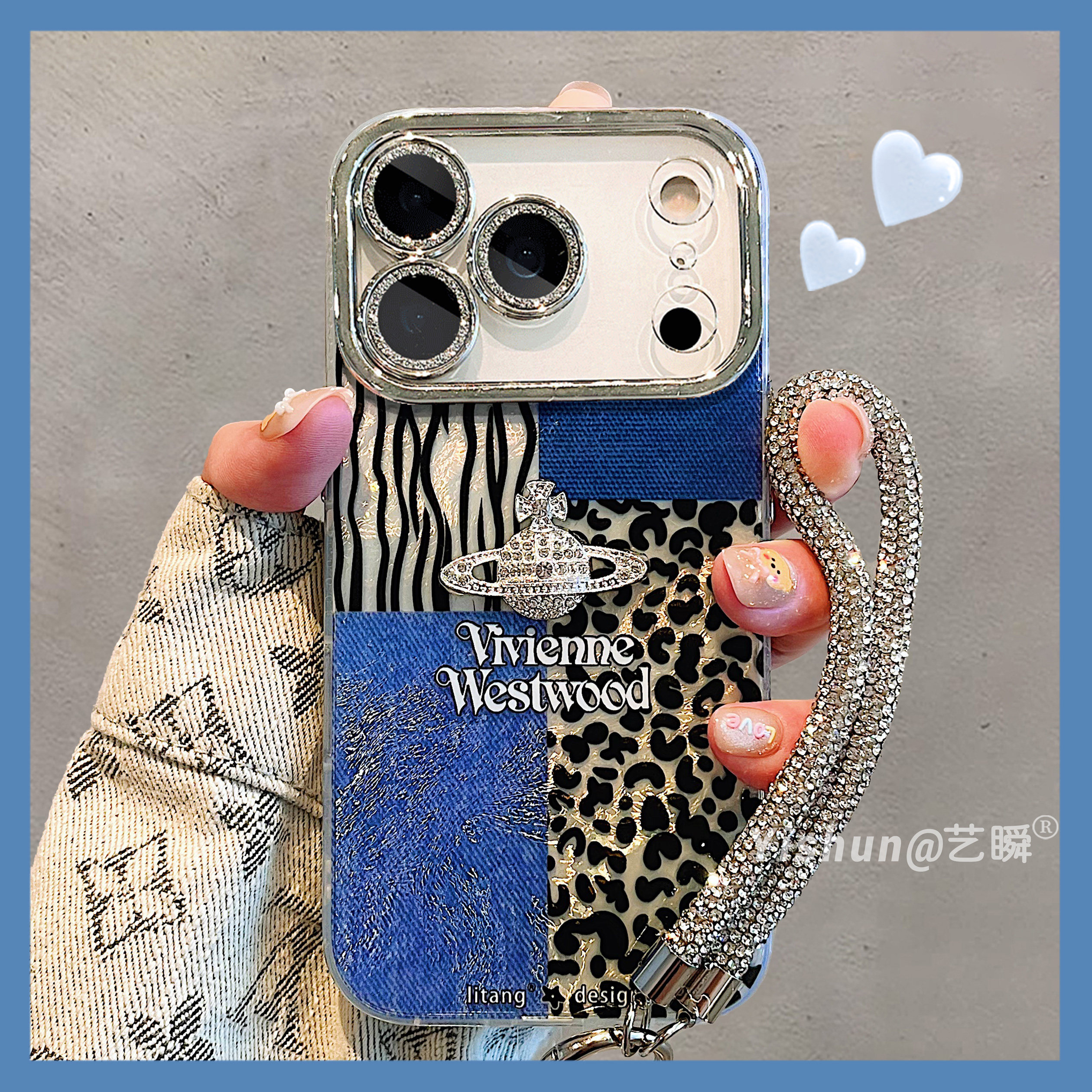 复古时尚豹纹拼接星球适用iPhone17ProMax手机壳苹果16pro新款15pm防摔全包14plus硅胶Air创意外壳ip13保护套