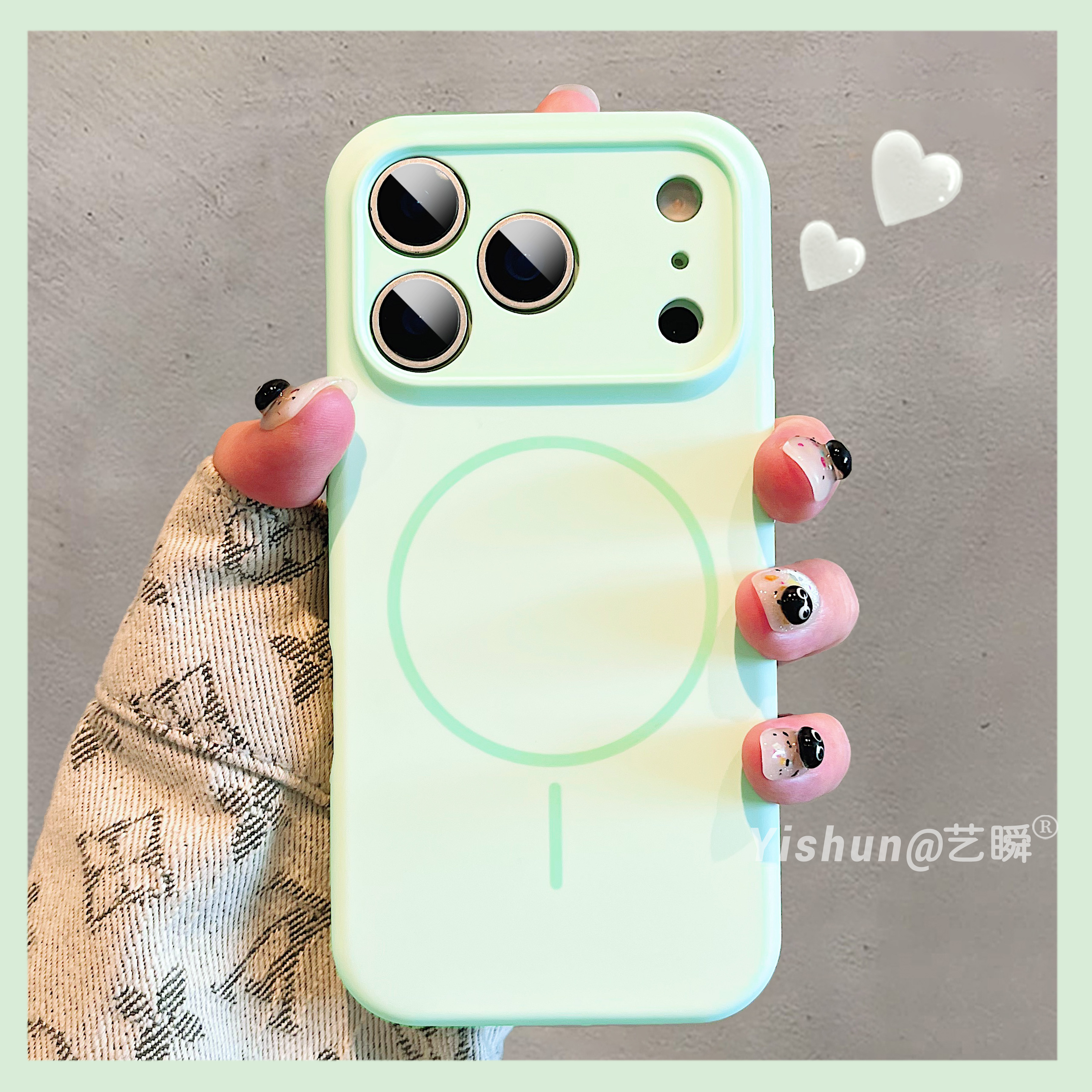 新款小清新绿液态硅胶软糯亲肤适用苹果17ProMax手机壳iPhone16pro磁吸细圈14精孔四包15pro超薄13防摔保护套