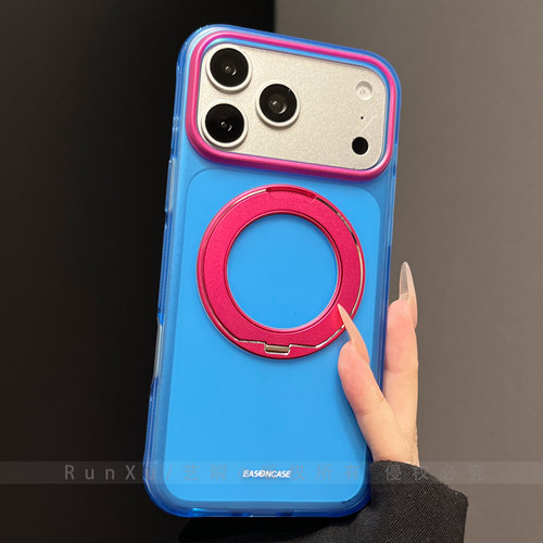 同款O3Air支点壳适用苹果17ProMax手机壳新款iPhone16pro多巴胺撞色透明ip官网系列17pro保护带支架磁吸外壳Q