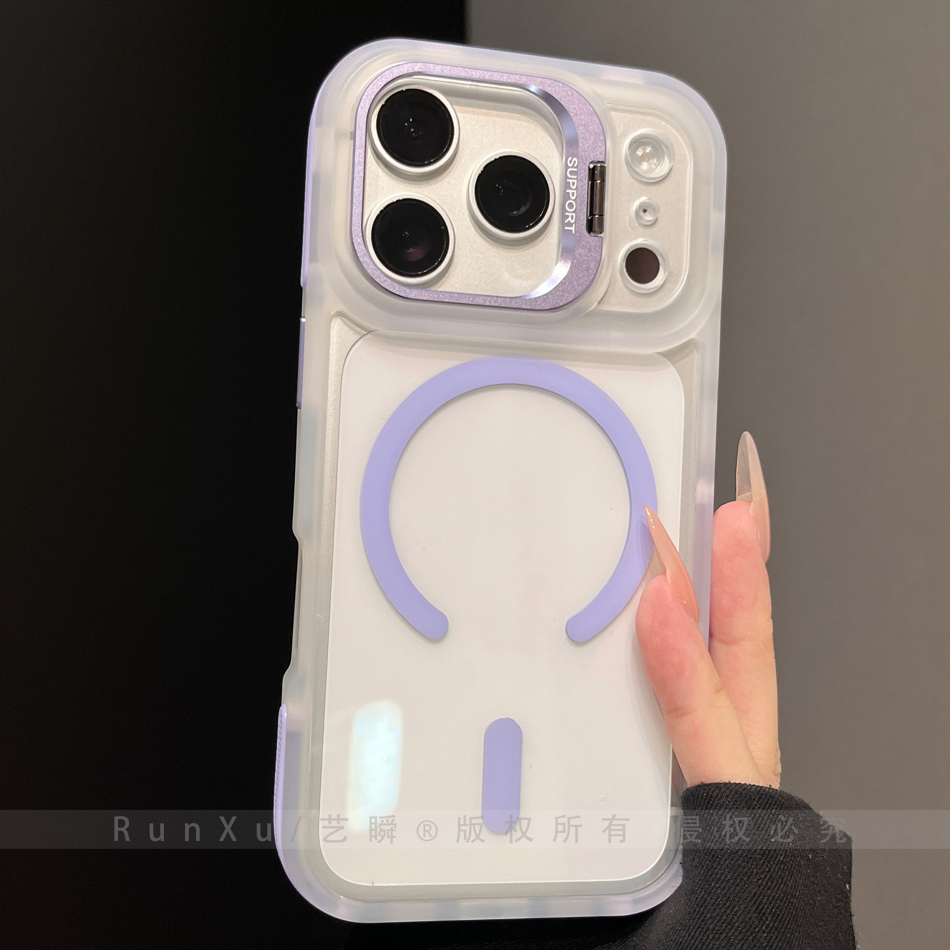 镜头折叠支架抗黄透明适用苹果17/18ProMax手机壳新款iPhone16pro磁吸充电15全包气囊防摔14好看官系列保护套图片