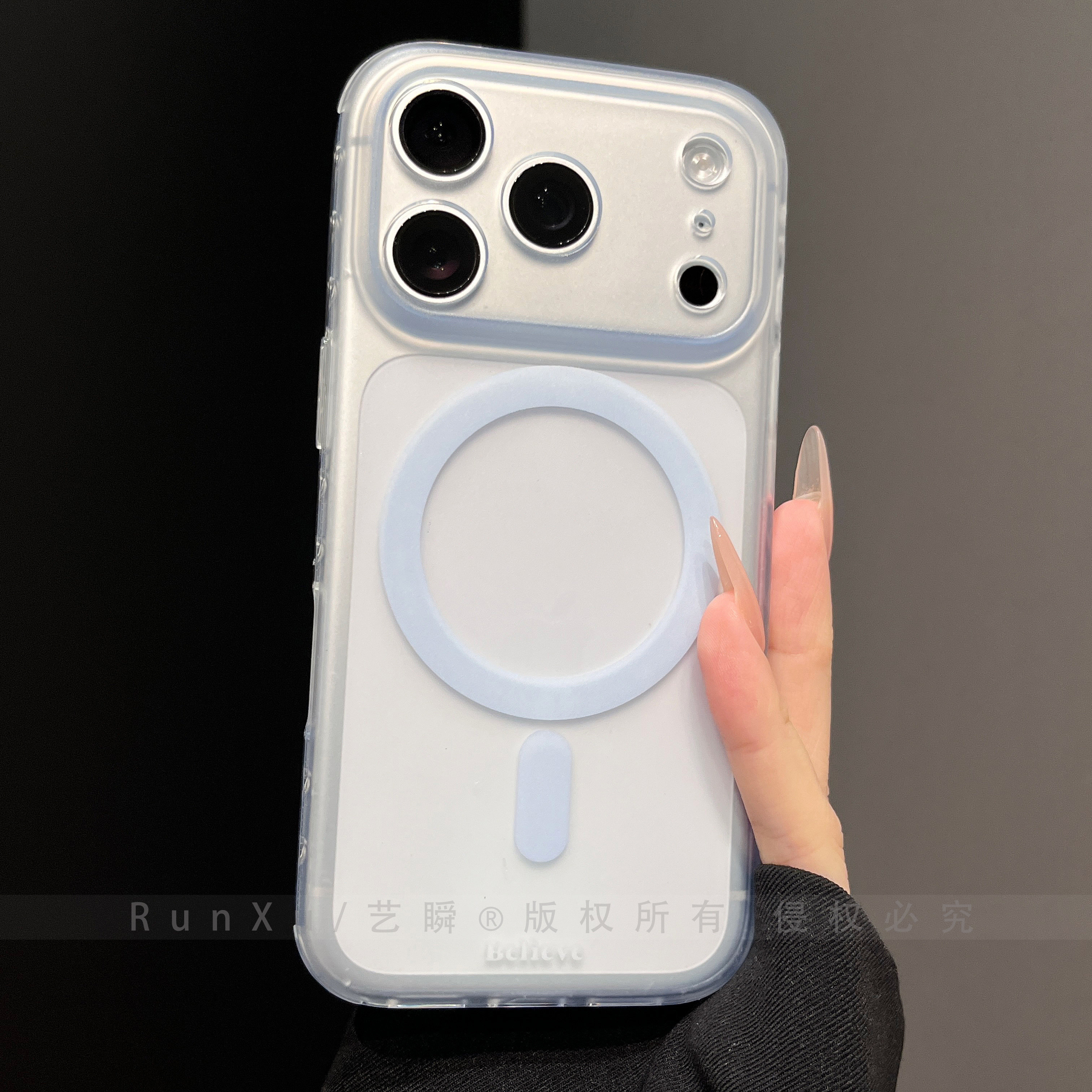 冰雾磨砂透色硅胶软边适用苹果17ProMax手机壳新款iPhone16pro可磁吸充电15好看官系列14pro情侣女款13保护套