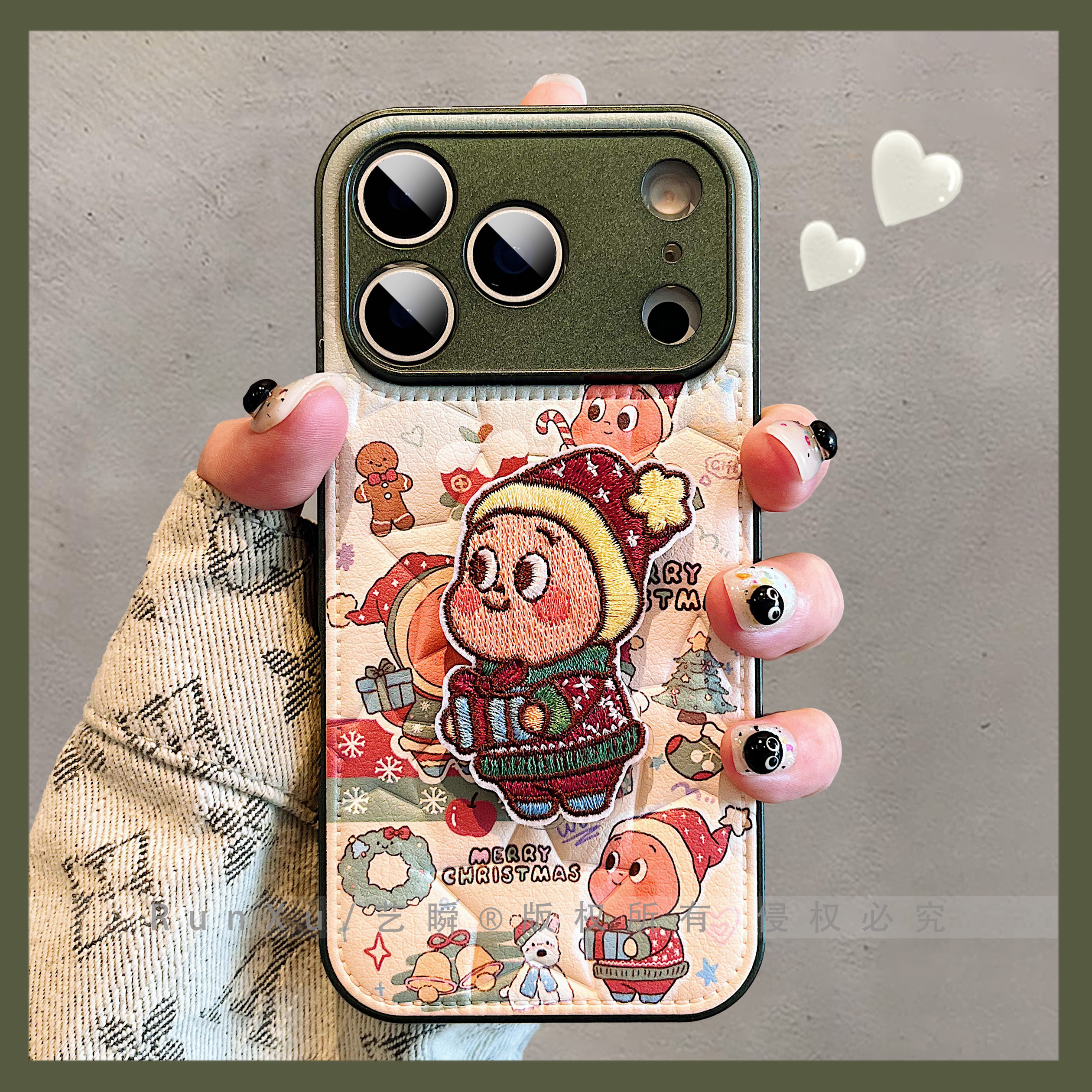 冬季可爱卡通圣诞礼物星星人适用iPhone17ProMax手机壳苹果16pro新款女情侣14精孔全包ip15pro防摔ip17保护套