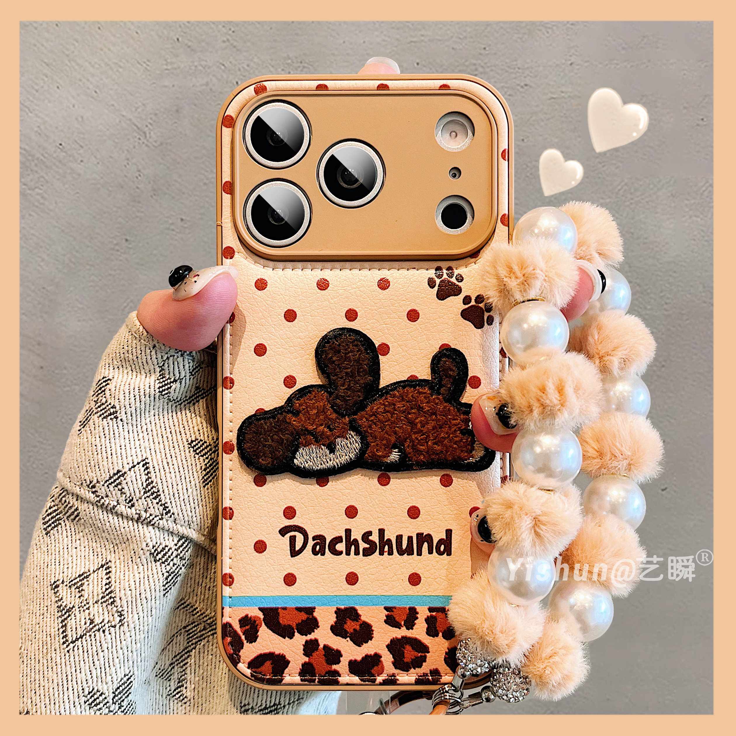 秋冬新款卡通可爱创意大耳朵狗狗适用iPhone17ProMax手