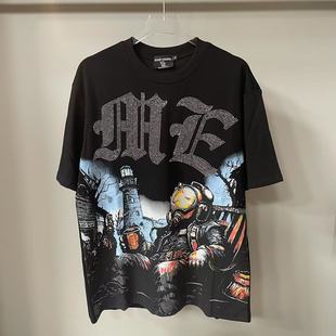 2025春夏 MIXED EMOTION 复古外星人图案圆领套头短袖男女同款