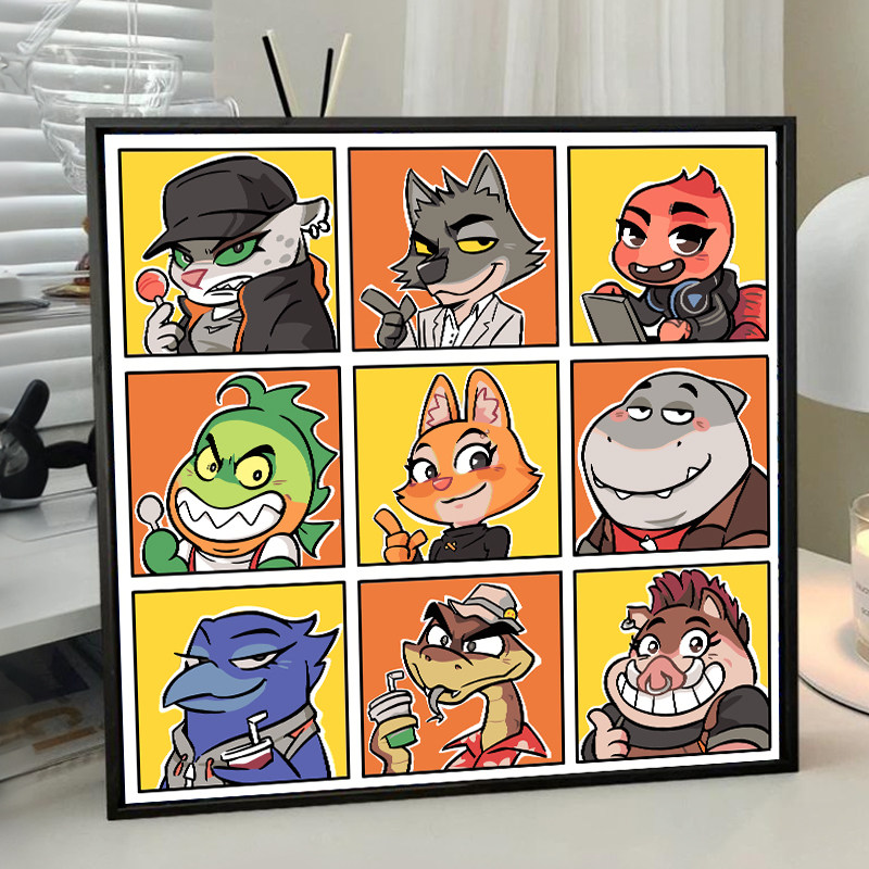 坏蛋联盟2数字油画diy填充涂色填色手工绘卡通动漫丙烯油彩装饰画,家居饰品,DIY/数字油画,淘宝优惠券,粉丝福利购,淘宝优惠卷