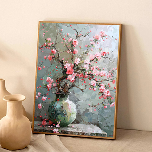 古风繁花似锦数字油画diy填充涂色手工绘治愈系丙烯油彩装饰挂画