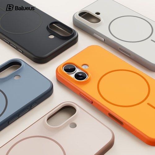 Balueus适用苹果17手机壳iPhone17pro保护套17ProMax撞色肤感磨砂全包防摔AI相机按键pm磁吸外壳2025新款男女