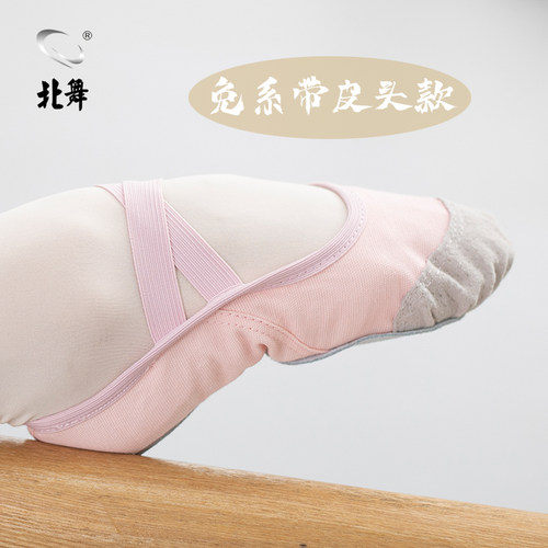 北舞练功鞋女童舞蹈鞋免系带成人