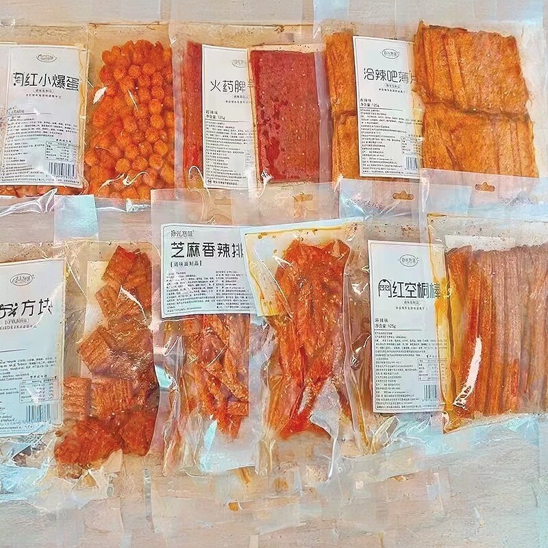拾光悠味网红手工辣条甜辣麻辣变态辣测评推荐湖南特产图片