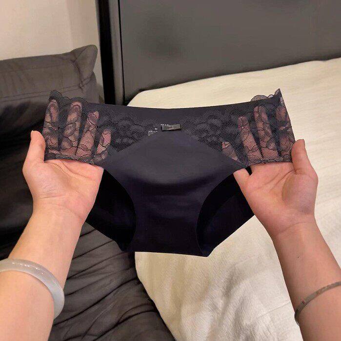 夏冰丝无痕纯欲蕾丝性感低腰内裤
