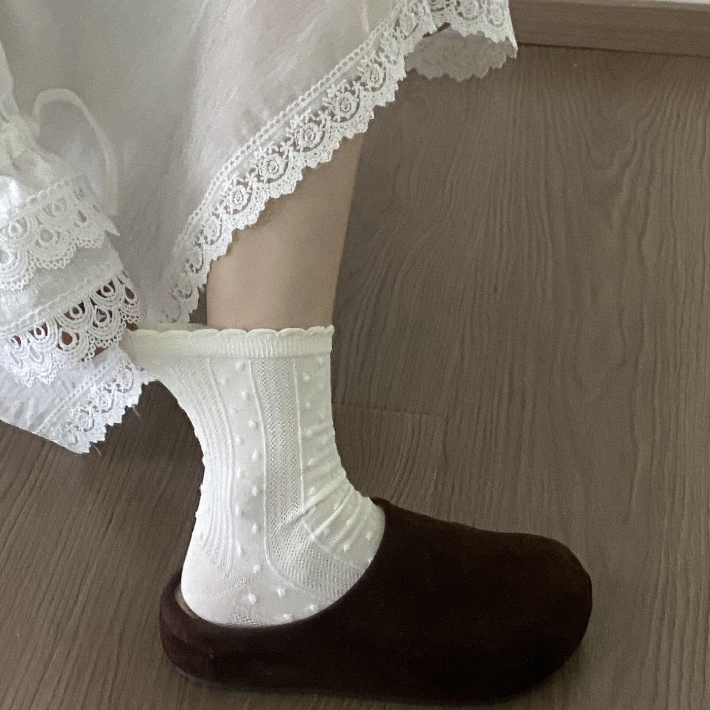 肌理感立体小豆豆chao好看袜子女
