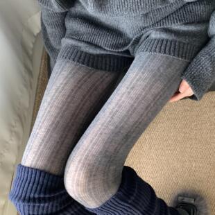 烟灰色自带朦胧感 袜别韩得太离谱 高级感 miu系连裤 透