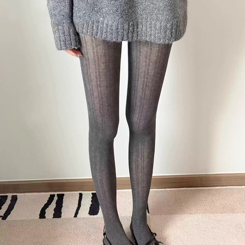 miu疯了！！韩系微透连裤袜hin秋