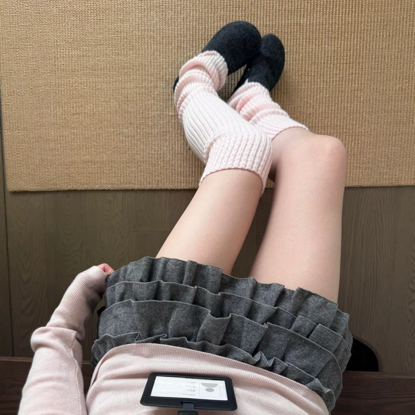 Doll系少女感芭蕾蛋糕裙搭配袜套