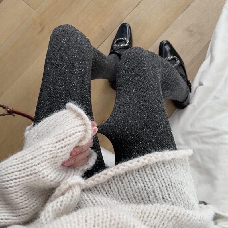 沃德天！斜纹银丝连裤袜太绝美啦