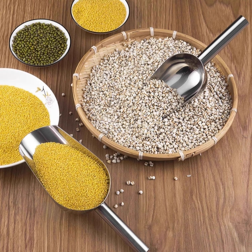 加厚不锈钢多用铲食品干果面粉米铲平底茶爆米花坚果冰铲实用厨房