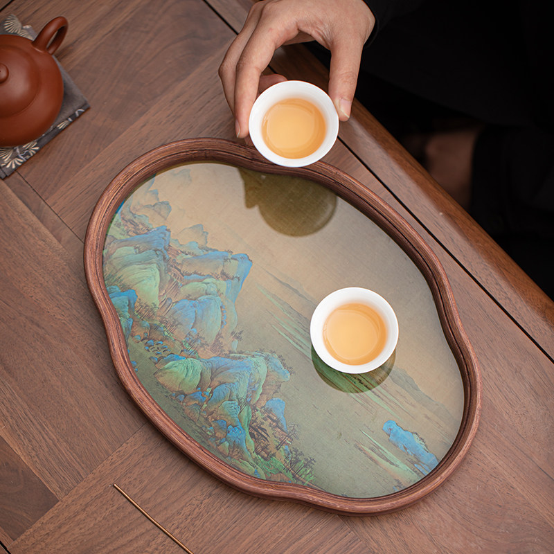 竹盘，水杯，储物盘，茶几，小干泡盘，客厅，水果盘，家用茶具，