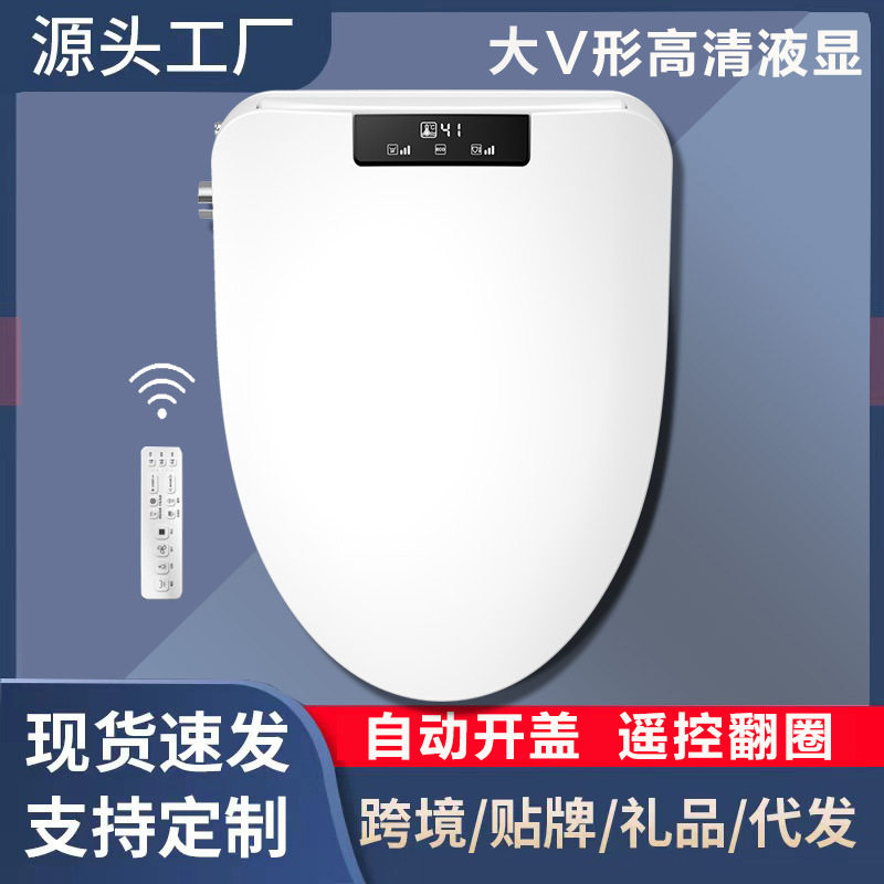 V形专用智能免治马桶盖家用全自动加热冲洗 欧标220V美规110V
