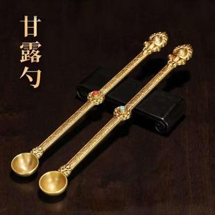 福聚炉烟供盘香炉火供炉煨桑施食香具家用黄铜藏式 藏密坊 香薰u.