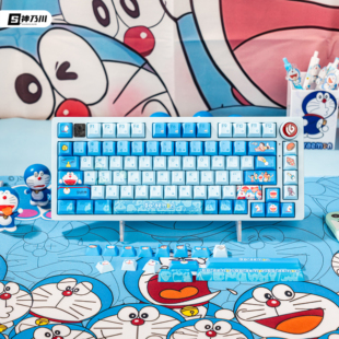 神乃川 哆啦A梦键帽 蓝胖子大雄静香 小夫胖虎 童趣 卡通主题键帽