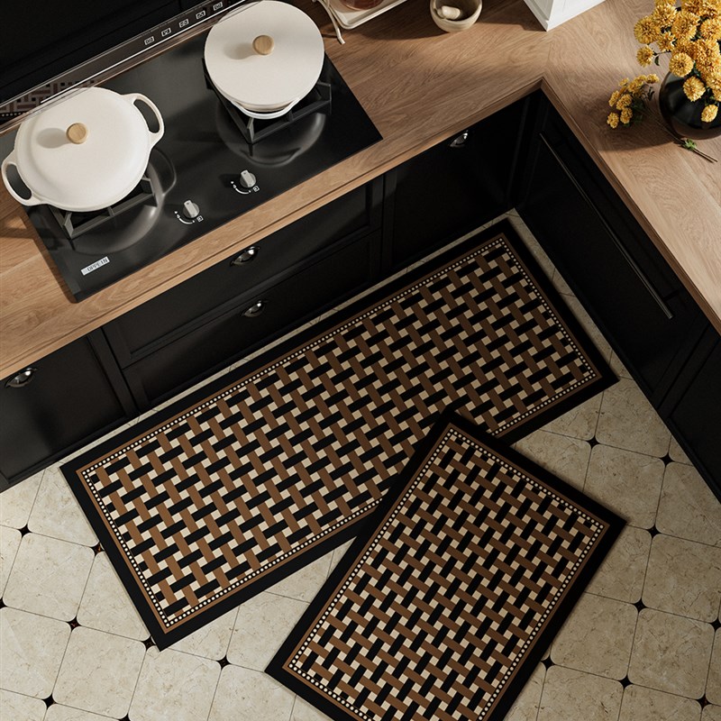 梅利德斯家用软硅藻泥吸水厨房地垫防滑防油耐脏脚垫可擦皮革脚垫