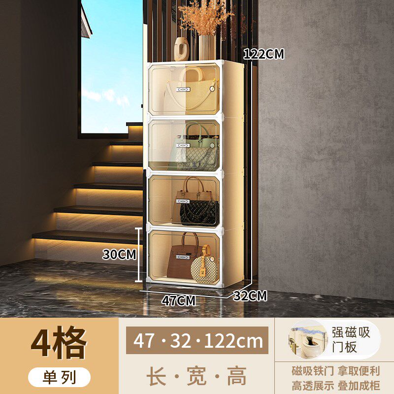 包包收纳神器大容量家用多层皮包防尘展示柜手袋存放落地置物架子