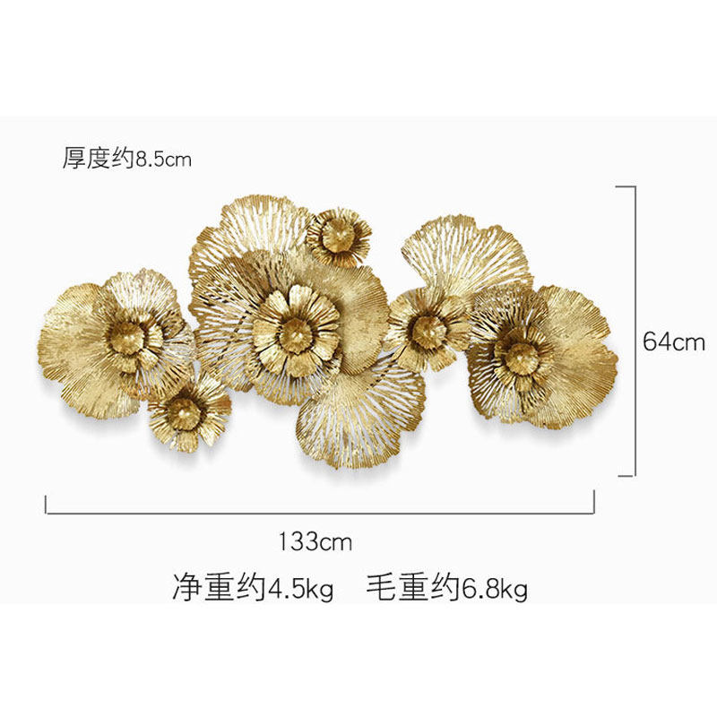 现代中式金属墙面装饰品客厅沙发背景墙挂件壁饰轻奢创意铁艺壁挂